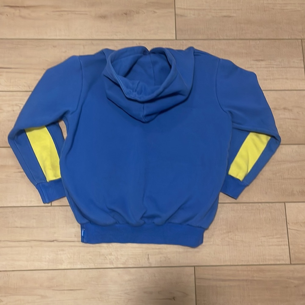 Supreme SS17 full stripe blue/yellow hoodie. - Picture 6 of 6
